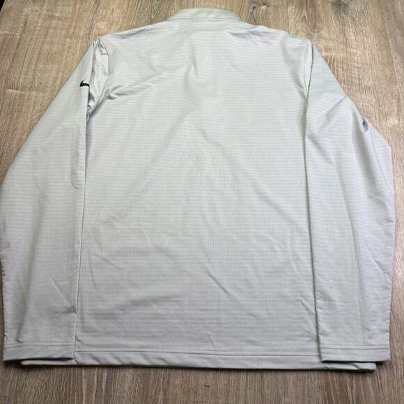 Nike Dri-FIT Mens Light Gray 1/2-Zip Pullover Mock Neck Comfy Sweatshirt Size L - Picture 3 of 11